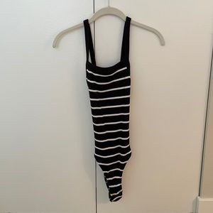 Nordstrom black and white bodysuit NWT size M